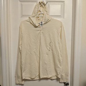 Gap Athletic Fit Long Sleeve Hoodie T-shirt Men's XL Cream Color